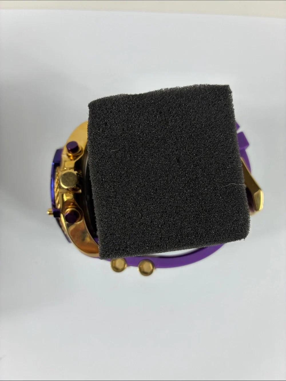 Invicta Purple and Gold Chronograph Men's Watch with Silicone Strap